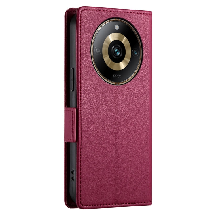 For Realme 11 Pro 5G / 11 Pro+ 5G Side Buckle Magnetic Frosted Leather Phone Case