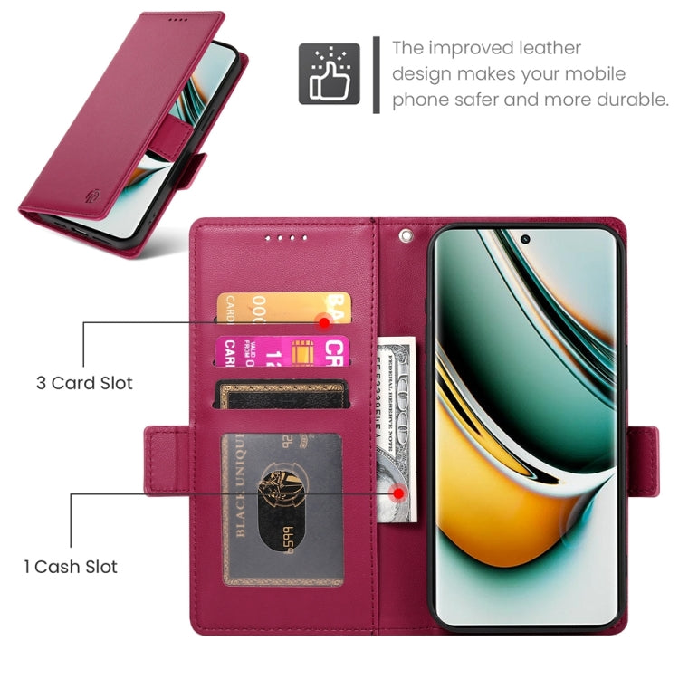 For Realme 11 Pro 5G / 11 Pro+ 5G Side Buckle Magnetic Frosted Leather Phone Case