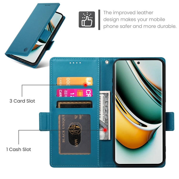 For Realme 11 Pro 5G / 11 Pro+ 5G Side Buckle Magnetic Frosted Leather Phone Case