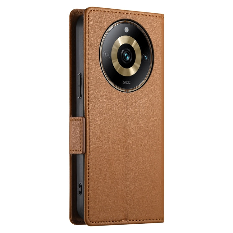 For Realme 11 Pro 5G / 11 Pro+ 5G Side Buckle Magnetic Frosted Leather Phone Case