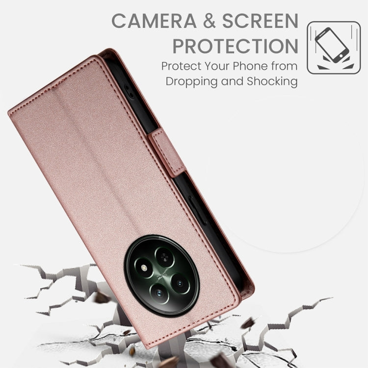 For Realme 12 Side Buckle Magnetic Frosted Leather Phone Case