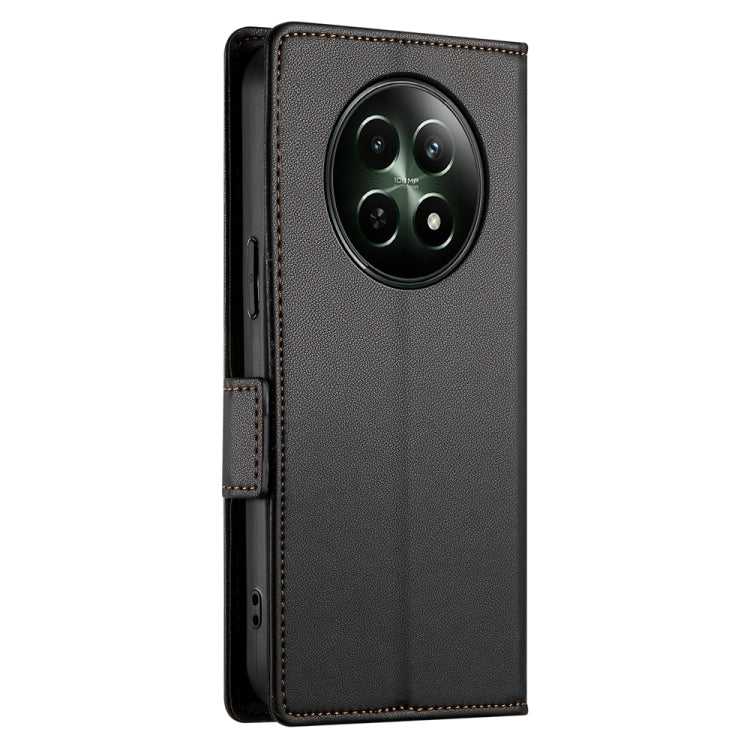 For Realme 12 Side Buckle Magnetic Frosted Leather Phone Case