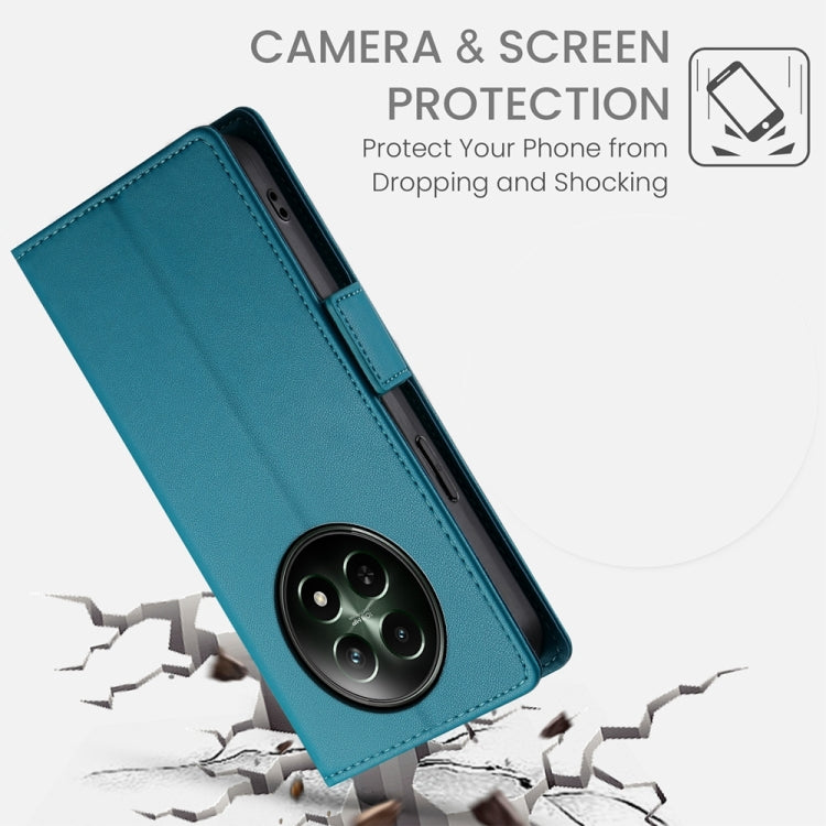 For Realme 12 Side Buckle Magnetic Frosted Leather Phone Case