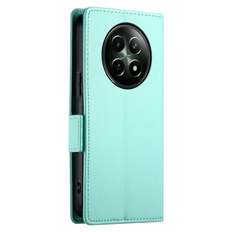 For Realme 12 Side Buckle Magnetic Frosted Leather Phone Case