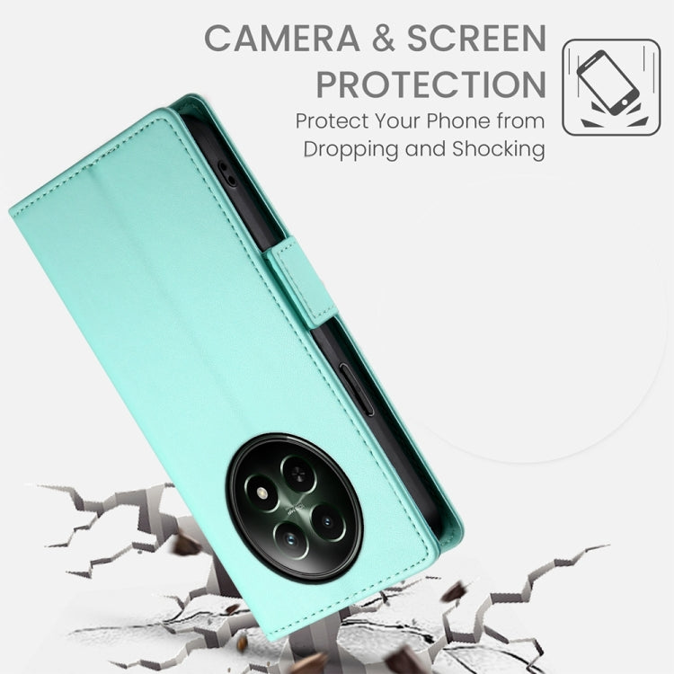 For Realme 12 Side Buckle Magnetic Frosted Leather Phone Case