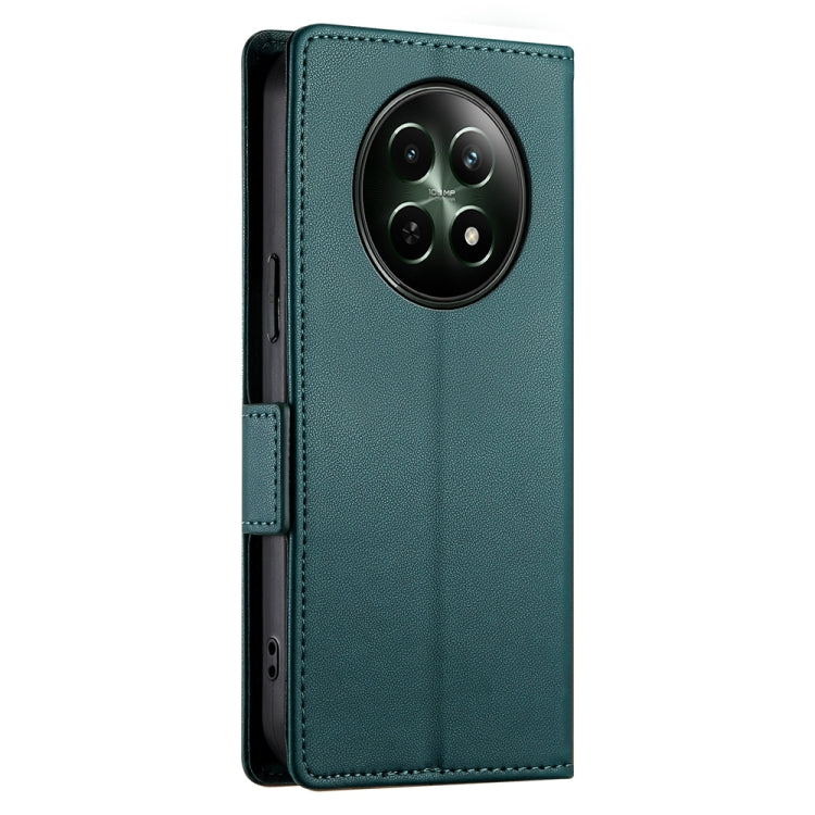 For Realme 12 Side Buckle Magnetic Frosted Leather Phone Case
