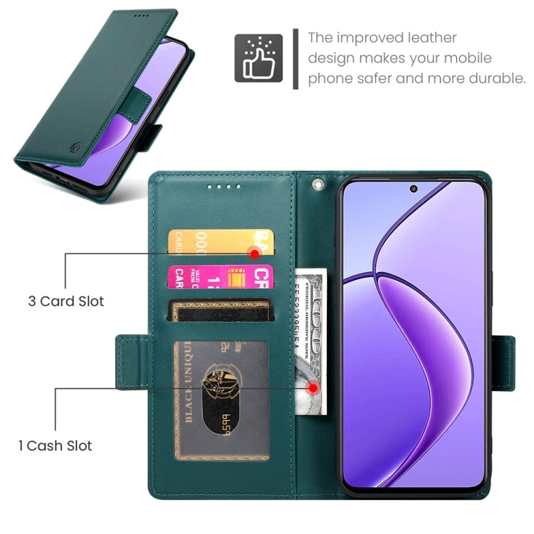 For Realme 12 Side Buckle Magnetic Frosted Leather Phone Case