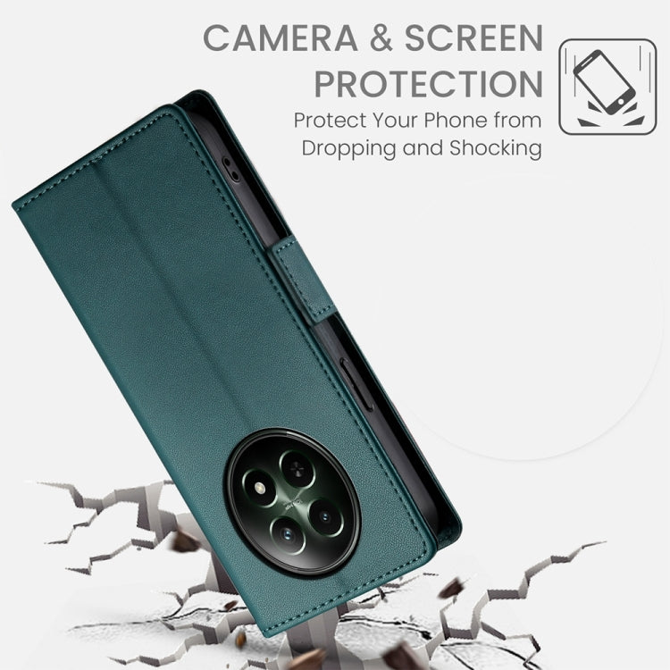 For Realme 12 Side Buckle Magnetic Frosted Leather Phone Case