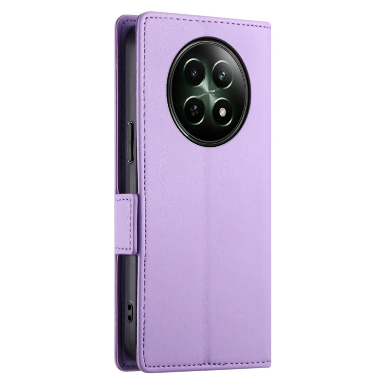 For Realme 12 Side Buckle Magnetic Frosted Leather Phone Case