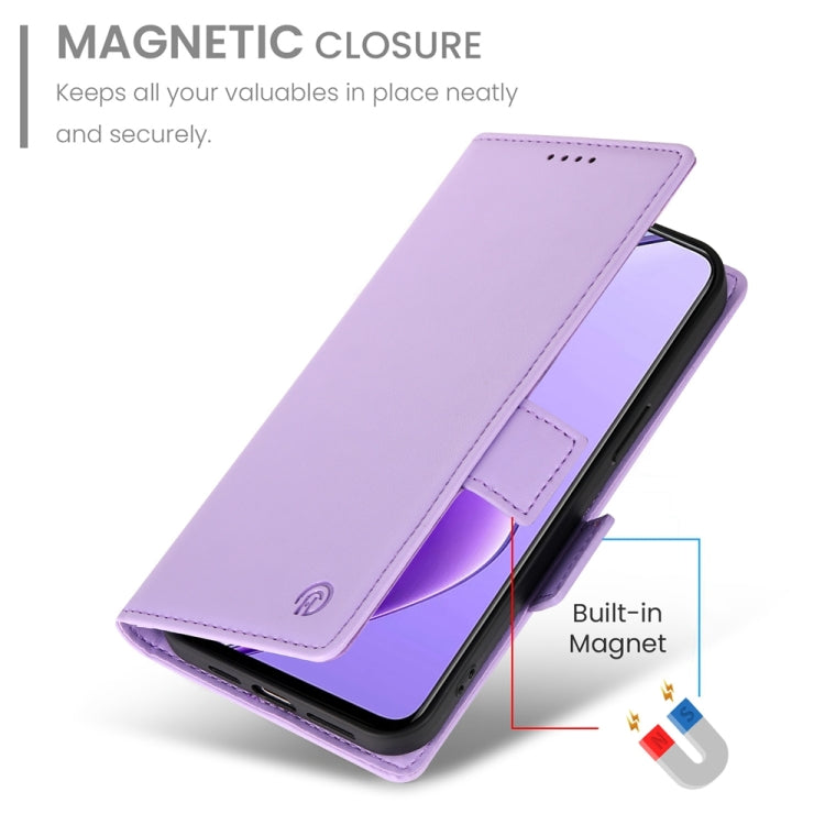 For Realme 12 Side Buckle Magnetic Frosted Leather Phone Case