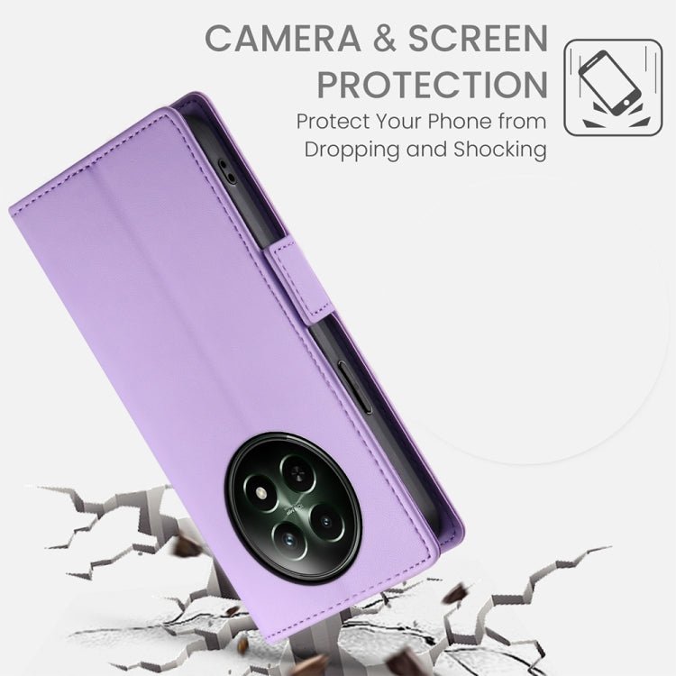 For Realme 12 Side Buckle Magnetic Frosted Leather Phone Case