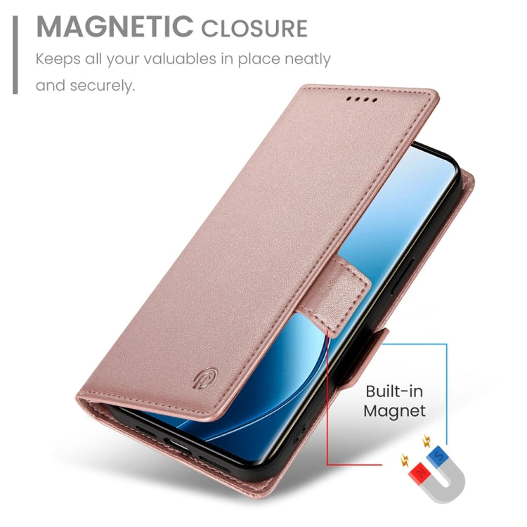 For Realme 12 Pro / 12 Pro+ Side Buckle Magnetic Frosted Leather Phone Case