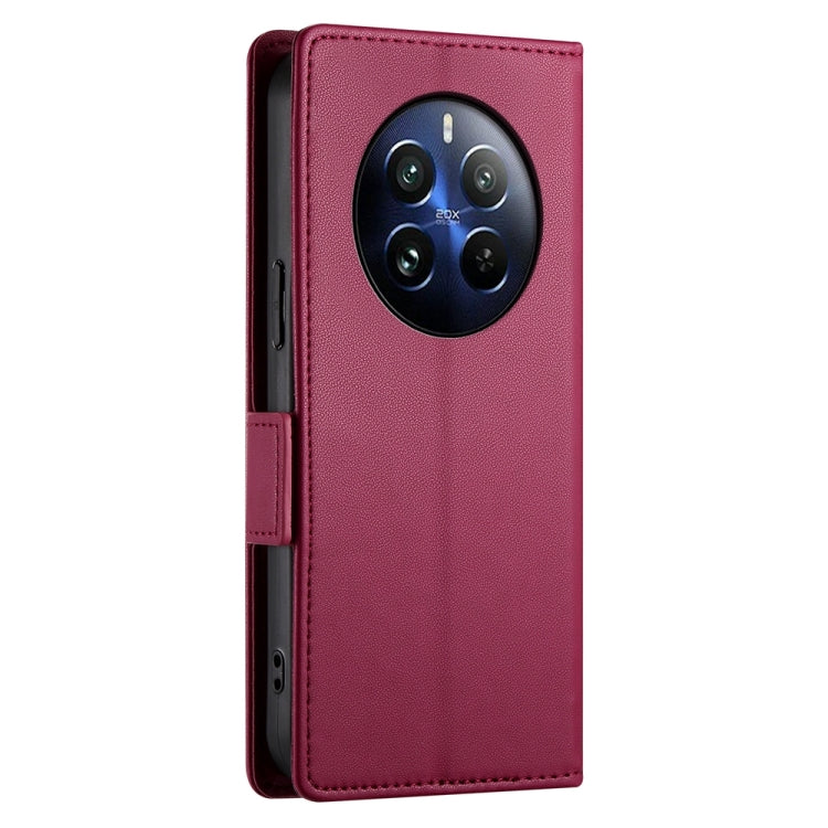For Realme 12 Pro / 12 Pro+ Side Buckle Magnetic Frosted Leather Phone Case