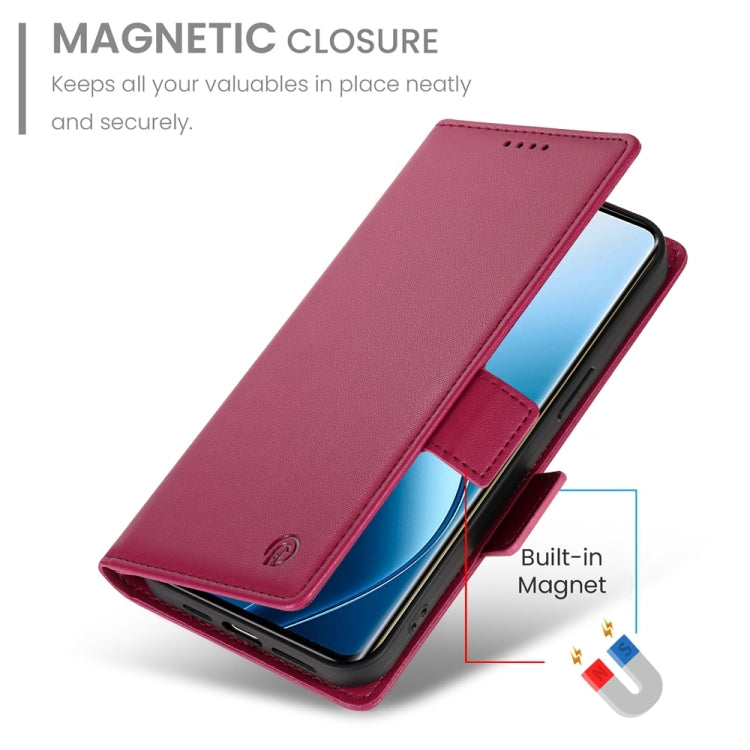 For Realme 12 Pro / 12 Pro+ Side Buckle Magnetic Frosted Leather Phone Case