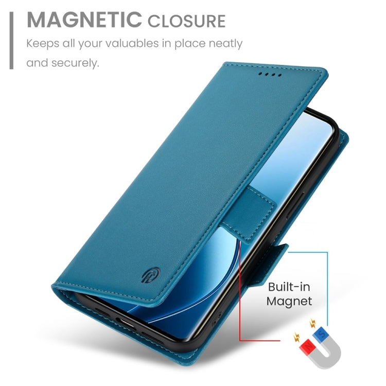 For Realme 12 Pro / 12 Pro+ Side Buckle Magnetic Frosted Leather Phone Case
