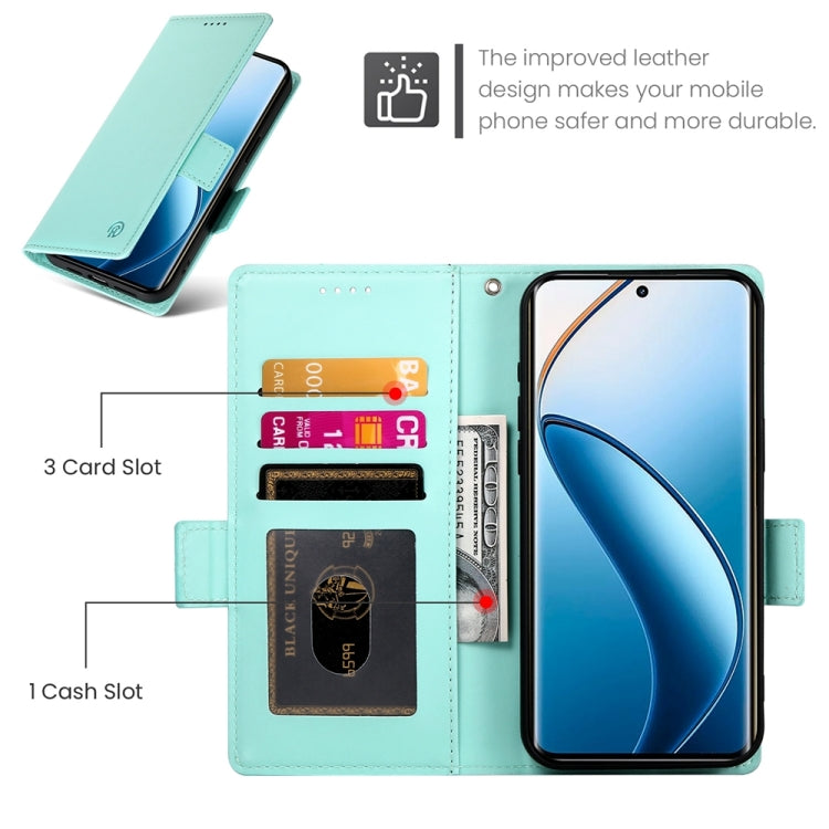 For Realme 12 Pro / 12 Pro+ Side Buckle Magnetic Frosted Leather Phone Case