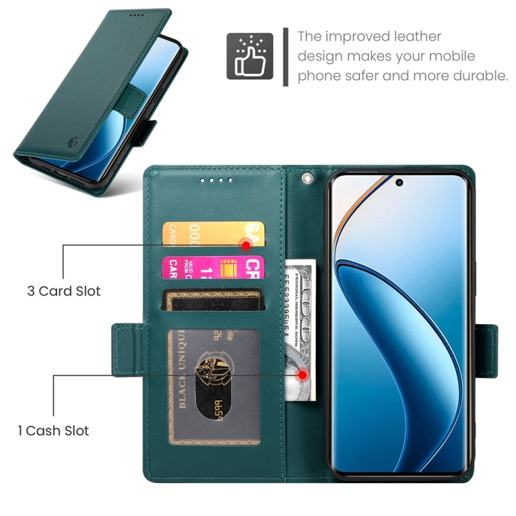 For Realme 12 Pro / 12 Pro+ Side Buckle Magnetic Frosted Leather Phone Case
