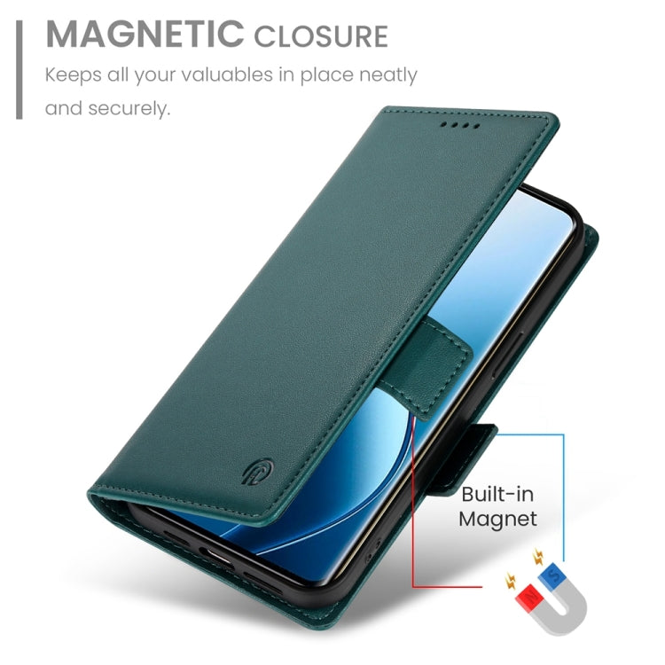For Realme 12 Pro / 12 Pro+ Side Buckle Magnetic Frosted Leather Phone Case