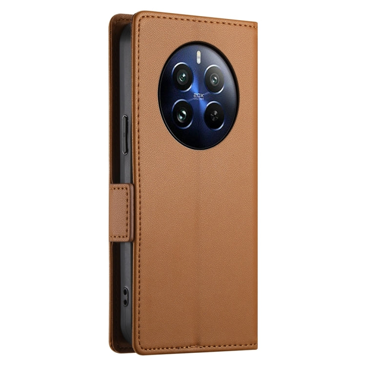 For Realme 12 Pro / 12 Pro+ Side Buckle Magnetic Frosted Leather Phone Case