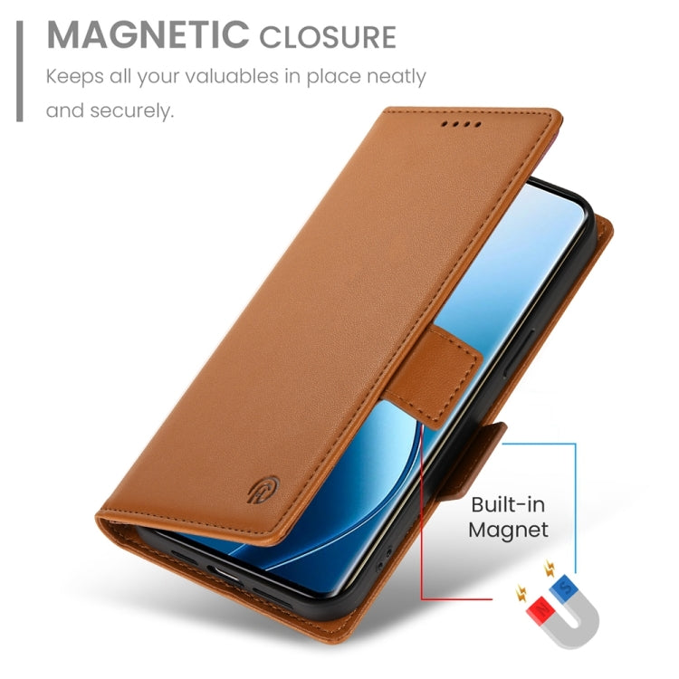 For Realme 12 Pro / 12 Pro+ Side Buckle Magnetic Frosted Leather Phone Case