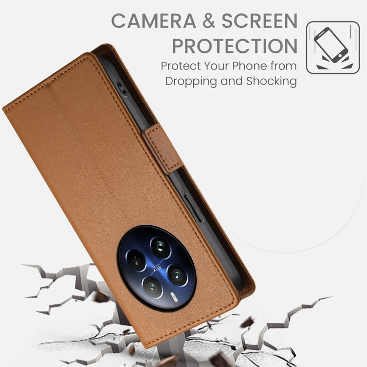 For Realme 12 Pro / 12 Pro+ Side Buckle Magnetic Frosted Leather Phone Case