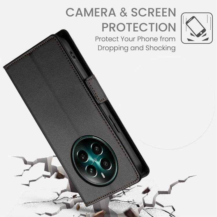 For Realme 12+ / Narzo 70 Pro Side Buckle Magnetic Frosted Leather Phone Case