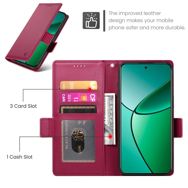 For Realme 12+ / Narzo 70 Pro Side Buckle Magnetic Frosted Leather Phone Case