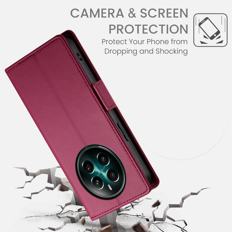 For Realme 12+ / Narzo 70 Pro Side Buckle Magnetic Frosted Leather Phone Case