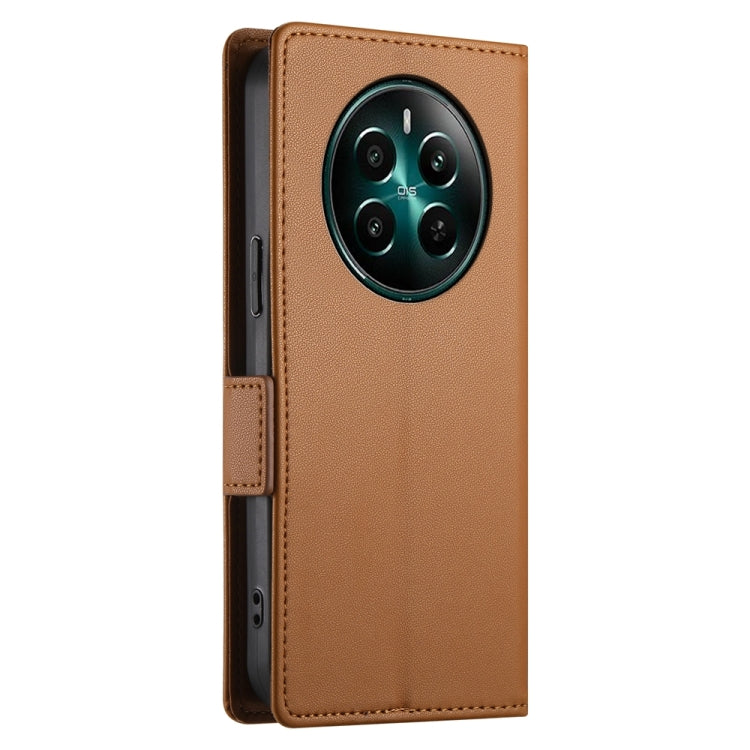 For Realme 12+ / Narzo 70 Pro Side Buckle Magnetic Frosted Leather Phone Case