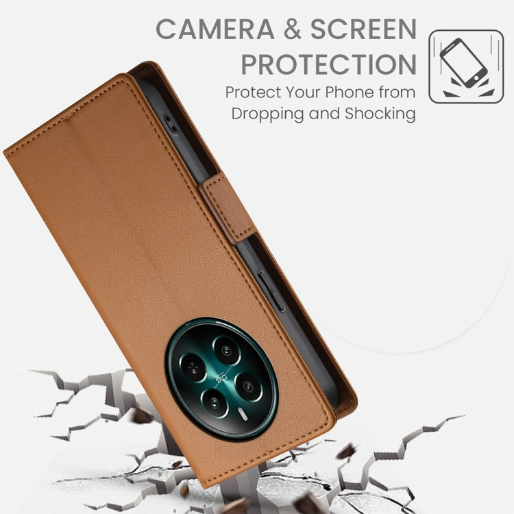 For Realme 12+ / Narzo 70 Pro Side Buckle Magnetic Frosted Leather Phone Case