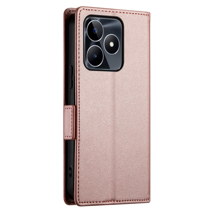 For Realme C53 4G / Narzo N53 4G Side Buckle Magnetic Frosted Leather Phone Case