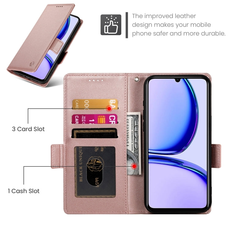 For Realme C53 4G / Narzo N53 4G Side Buckle Magnetic Frosted Leather Phone Case
