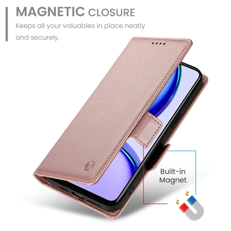For Realme C53 4G / Narzo N53 4G Side Buckle Magnetic Frosted Leather Phone Case