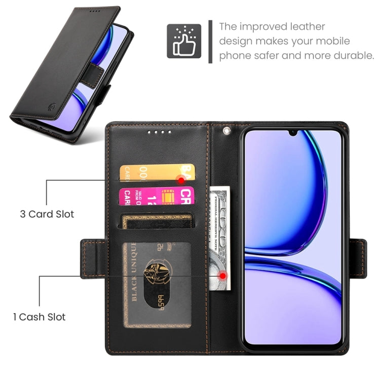 For Realme C53 4G / Narzo N53 4G Side Buckle Magnetic Frosted Leather Phone Case