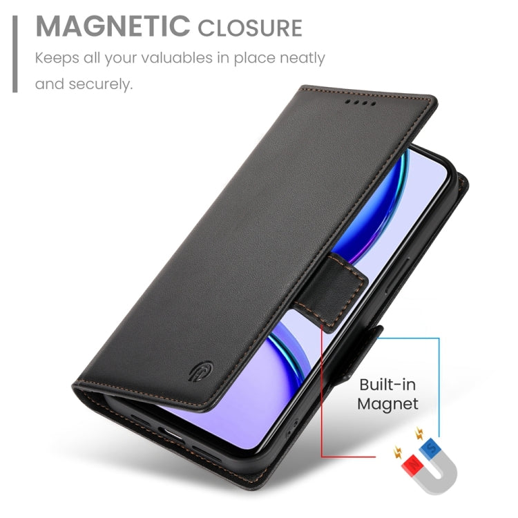 For Realme C53 4G / Narzo N53 4G Side Buckle Magnetic Frosted Leather Phone Case