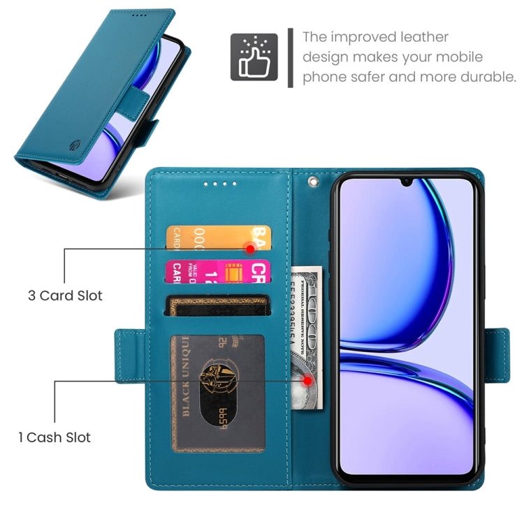 For Realme C53 4G / Narzo N53 4G Side Buckle Magnetic Frosted Leather Phone Case