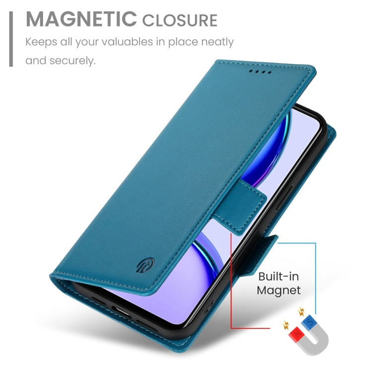 For Realme C53 4G / Narzo N53 4G Side Buckle Magnetic Frosted Leather Phone Case