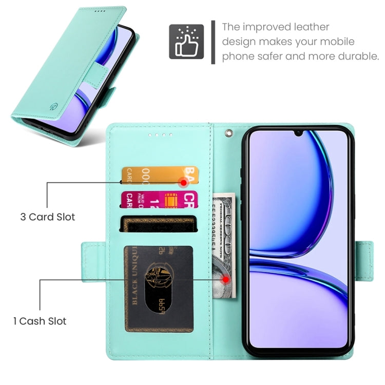 For Realme C53 4G / Narzo N53 4G Side Buckle Magnetic Frosted Leather Phone Case