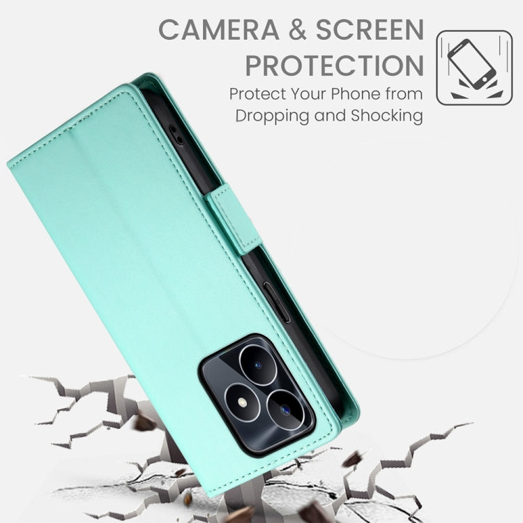 For Realme C53 4G / Narzo N53 4G Side Buckle Magnetic Frosted Leather Phone Case