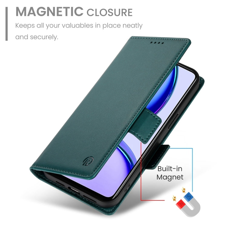 For Realme C53 4G / Narzo N53 4G Side Buckle Magnetic Frosted Leather Phone Case
