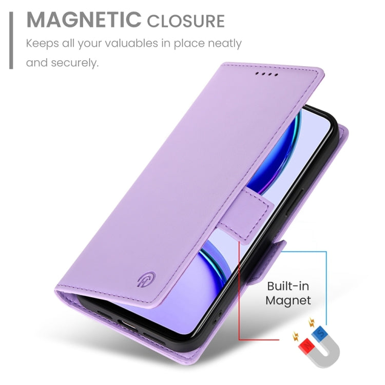 For Realme C53 4G / Narzo N53 4G Side Buckle Magnetic Frosted Leather Phone Case