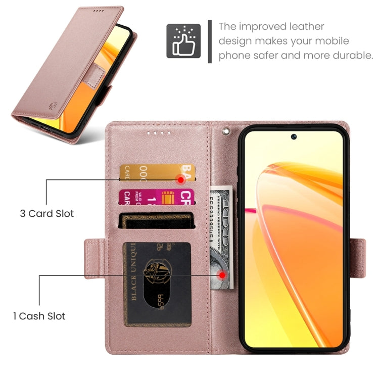 For Realme C55 4G / Narzo N55 Side Buckle Magnetic Frosted Leather Phone Case