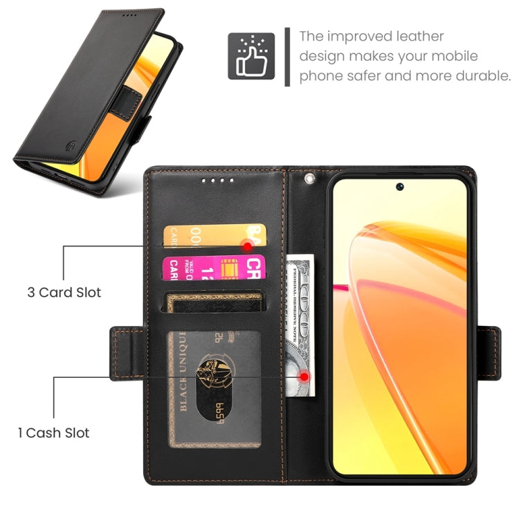 For Realme C55 4G / Narzo N55 Side Buckle Magnetic Frosted Leather Phone Case