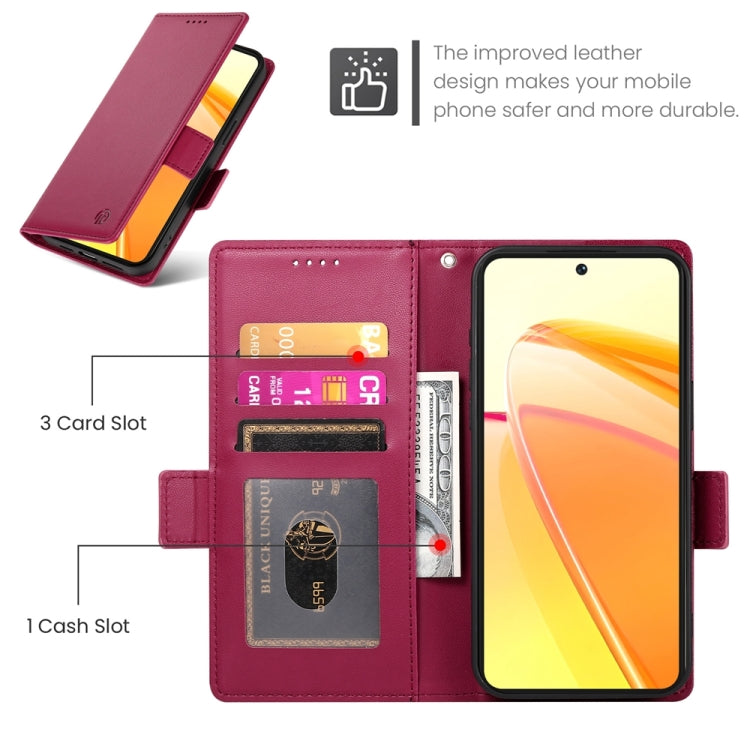 For Realme C55 4G / Narzo N55 Side Buckle Magnetic Frosted Leather Phone Case