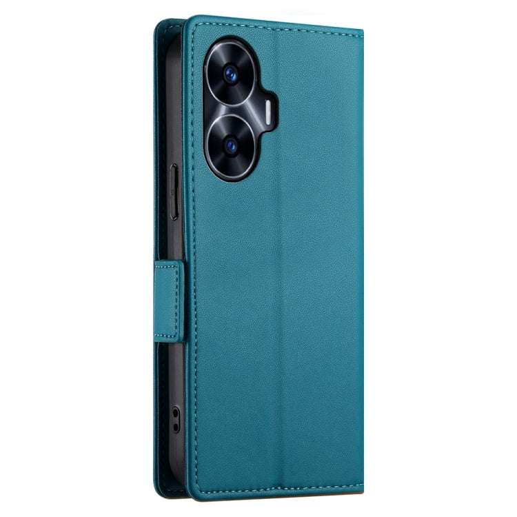 For Realme C55 4G / Narzo N55 Side Buckle Magnetic Frosted Leather Phone Case