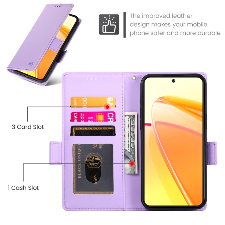 For Realme C55 4G / Narzo N55 Side Buckle Magnetic Frosted Leather Phone Case