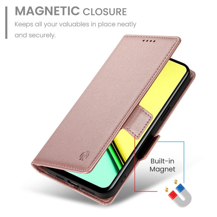 For Realme C67 4G Global Side Buckle Magnetic Frosted Leather Phone Case