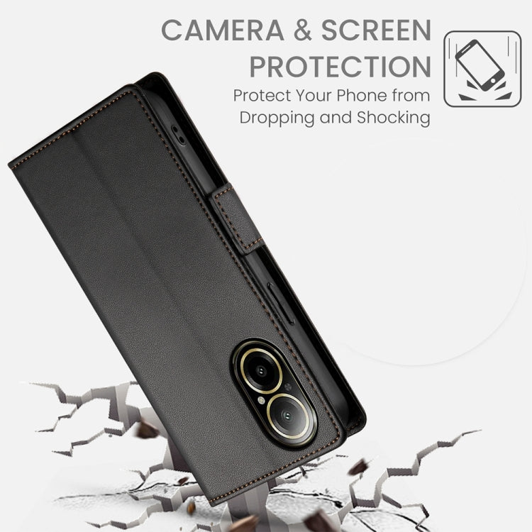 For Realme C67 4G Global Side Buckle Magnetic Frosted Leather Phone Case