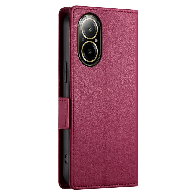 For Realme C67 4G Global Side Buckle Magnetic Frosted Leather Phone Case