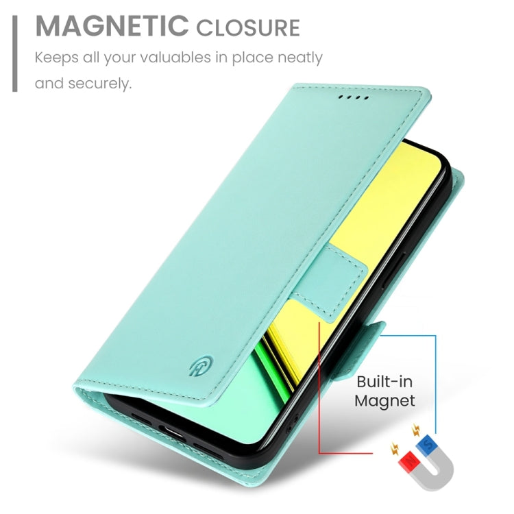 For Realme C67 4G Global Side Buckle Magnetic Frosted Leather Phone Case
